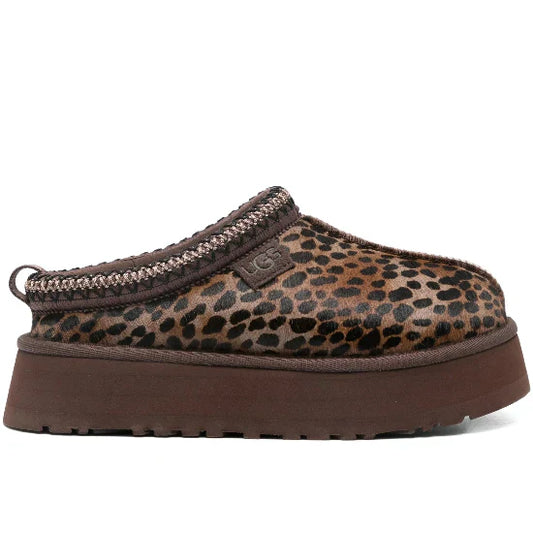 Tazz Caspian leopard-print platform mules