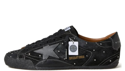 Golden Goose True-Star Black Suede Swarovski Crystal Black Star Heel (W)