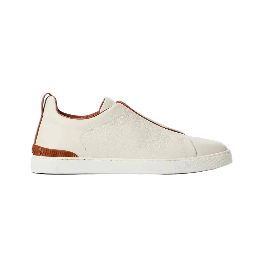 ZEGNA Deerskin Triple Stitch
Off White/Brown