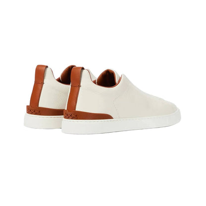 ZEGNA Deerskin Triple Stitch
Off White/Brown