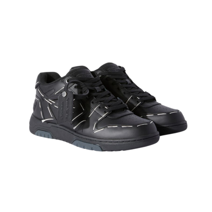 OFF-WHITE Out Of Office OOO low Tops Sartorial Stitching Black
