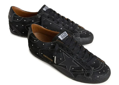 Golden Goose True-Star Black Suede Swarovski Crystal Black Star Heel (W)